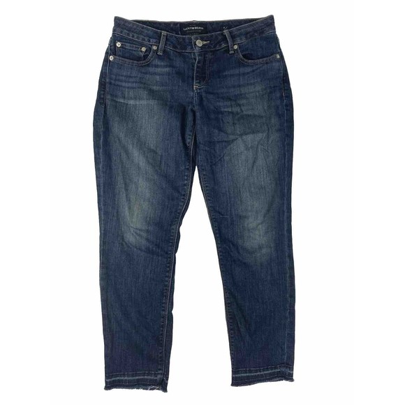Lucky Brand Denim - Lucky Brand Lolita Crop Low Rise Raw‎ Hem Jeans Womens Blue Size 29
